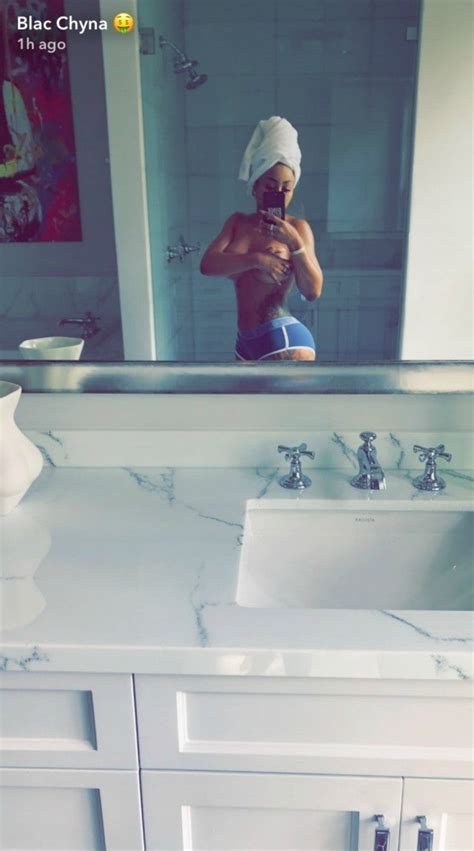 Blac Chyna Posts Topless Selfie On Snapchat See The