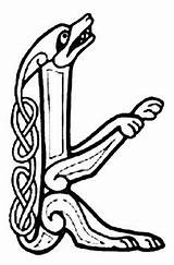 Kells Book Celtic Alphabet Designs Coloring Letter Pages sketch template