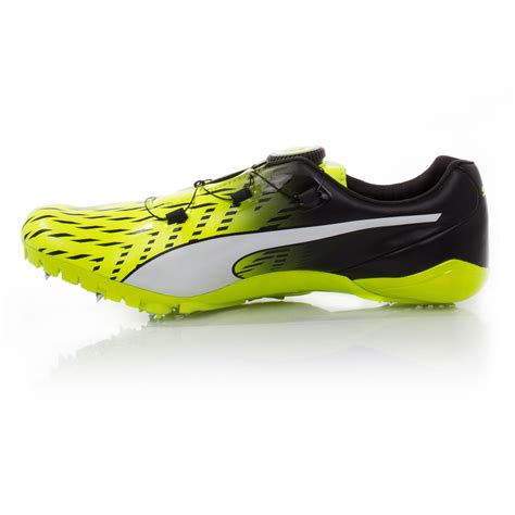 puma evospeed disc  mens yellow running field track spikes shoes trainers ebay