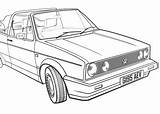 Golf Vw Cabrio Cabriolet Illustrator Adobe Technical Illustration Drawing Tutorials sketch template