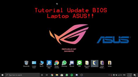 tutorial update bios laptop asus youtube
