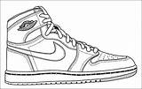 Jordan Shoes Coloring Shoe Drawing Nike Getdrawings Book sketch template