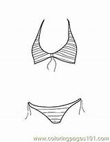 Coloring Swimsuit Pages Printable Color Clothes Online sketch template