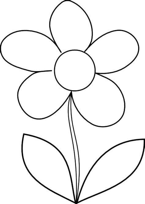 coloring pages draw easy flowers pipressnet clipart  clipart