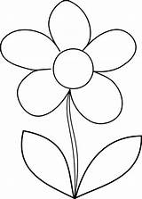 Flower Coloring Daisy Draw Drawing Flowers Pages Simple Big Outline Easy Print Clipart Color Drawings Kids Printable Colornimbus Cliparts Clipartbest sketch template