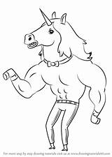 Draw Stripper Unicorns Unicorn Bravest Easy Warriors Drawing Step Getdrawings Cartoon Learn sketch template