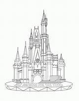Castle Disney Coloring Drawing Disneyland Magic Pages Kingdom Cinderella Step Clipart Sketch Printable Outline Walt Castles Drawings Print Kids Easy sketch template
