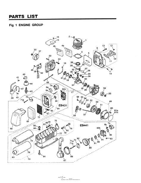 red max eb  serial   date  parts diagram   engine group
