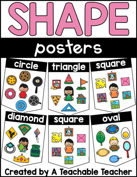 shape posters  teachable teacher