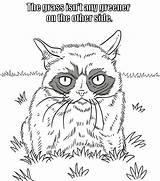 Grumpy Coloring Dover Kunjungi Kleurplaat Gatos Animais sketch template