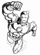 Colorir Ferro Homem Desenhos Ironman Publicidade sketch template
