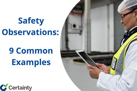 safety observations examples    common