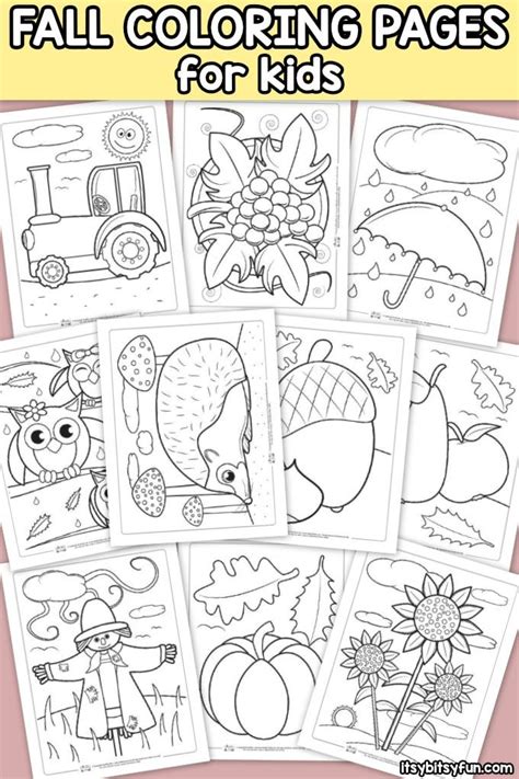 fall coloring pages  kids fall coloring sheets fall coloring