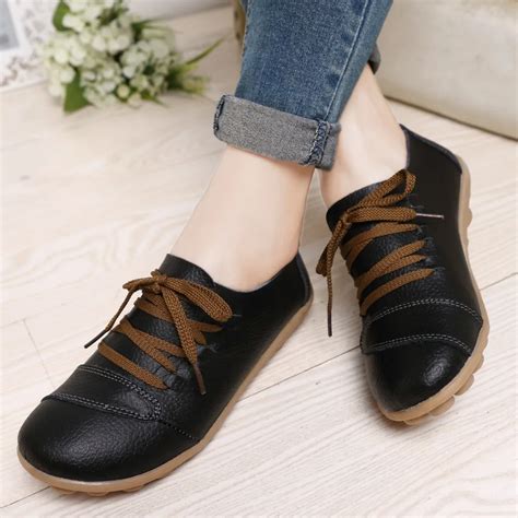 shoes woman   size   women genuine leather shoes comfortable