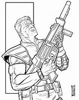 Cable Coloring Book Comic sketch template