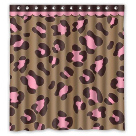 pookoo leopard grain personalized custom shower curtain bath curtain
