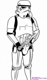 Stormtrooper Clone Troopers Dawn Ausmalbilder Rustique Pursuing Dragoart Yoda Rangers sketch template