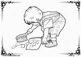 Preschoolers Bible Sweeping Enoch Getcolorings Lds Divyajanani sketch template