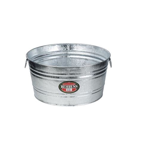 shop behrens 15 gallon galvanized round tub at