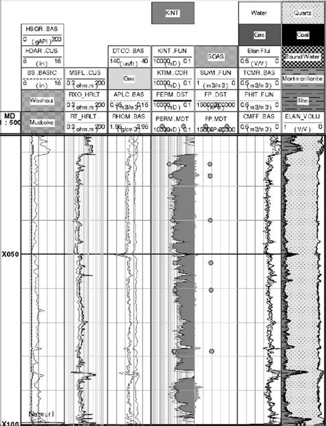 Log Example From A Newly Drilled Well In The Lublin Basin Showing