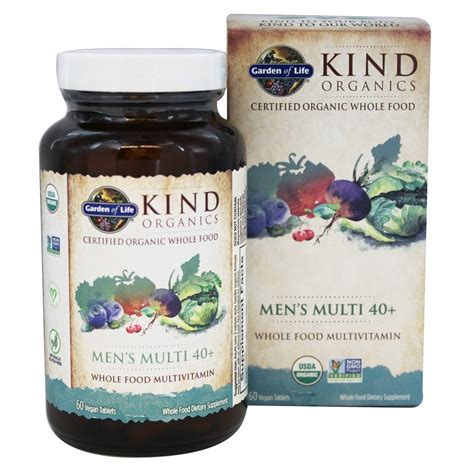 garden  life kind organics mens multi   food multivitamin