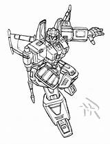 Starscream Transformers Coloring G1 sketch template