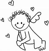 Cupid Pages Coloring Drawing Valentine Easy Baby Kids Step Valentines School Preschoolers Hearts Printable Simple Draw Drawings Cartoon Instructions Aged sketch template