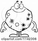 Asteroid Clipart Coloring Vector Outlined Cartoon Waving Smiling Cory Thoman Surprised Sick Clipartof sketch template