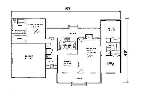 single level house plans   master suites fascinating ranch floor plans   master