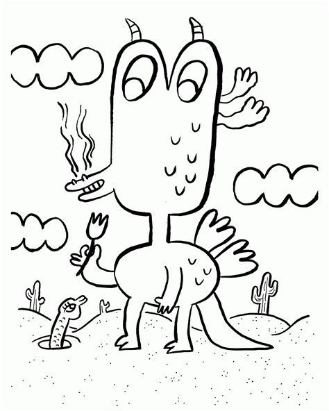 cute monster coloring page coloring home
