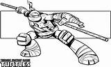Coloring Donatello Ninja Turtles Pages Printable Tmnt sketch template