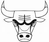 Bulls Chicago Logo Bull Drawings Stencil Cake Easy Pages Clipart sketch template