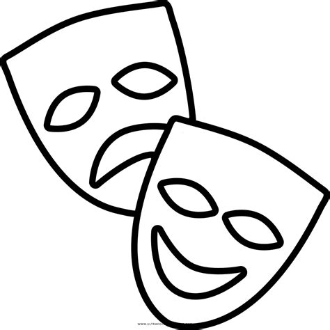 theater mask  coloring pages