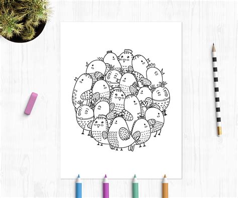 printable coloring pages  coloring activity  adults etsy