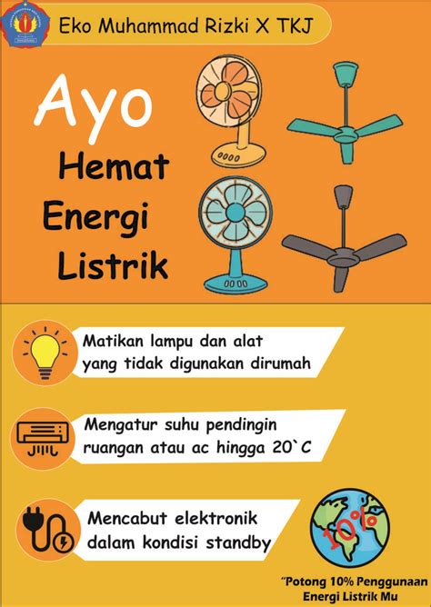 poster hemat energi kelas  sd homecare