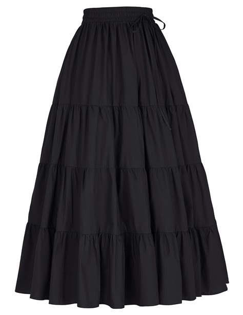 womens solid color skirts wide hem cotton maxi skirt long skirts super wide hem  skirts