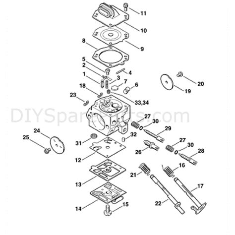 stihl ms  chainsaw ms parts diagram carburetor hd  stihl carburetor diagram