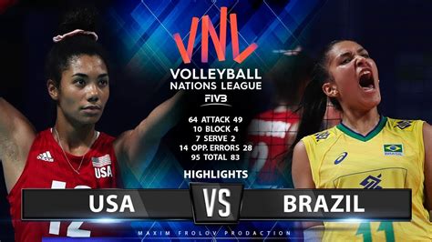 Usa Vs Brazil Highlights Final Round Pool B Womens Vnl 2019