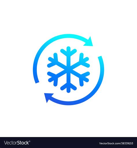 defrost icon  arrows royalty  vector image