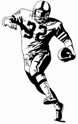 Football Player Clipart Drawing Clip Coloring American Sports Pages Line Nfl College Cliparts Kids Playing Animated Celtic Sheets Silhouette Graphics sketch template