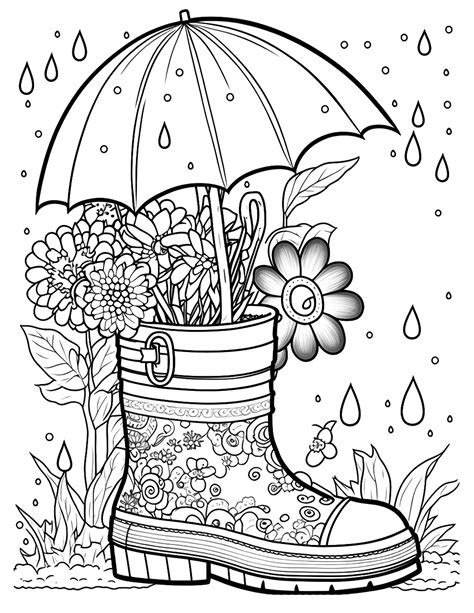 unleash  creativity   set   unique flower rainboot