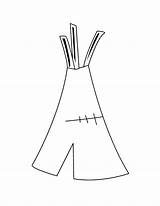 Coloring Teepee sketch template