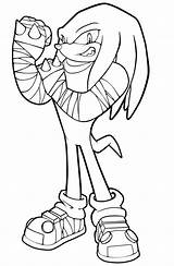 Sonic Boom Coloring Pages Knuckles Library Clipart Drawing sketch template