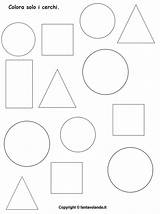 Geometriche Fantavolando Forme Colora Cerchi Infanzia Asilo Bacheca Scaricate sketch template