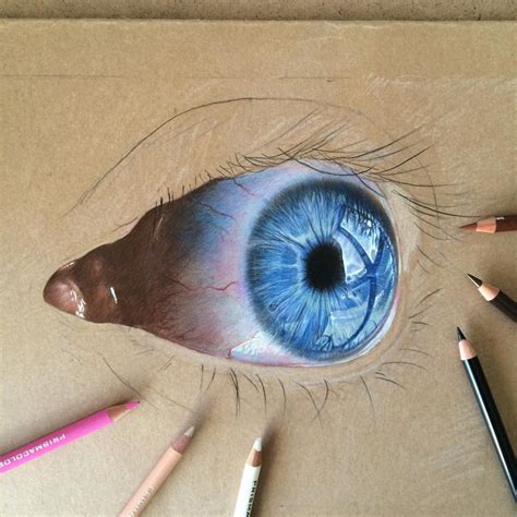 Color Drawing Pencil Eye In Progress By Erenlacin On