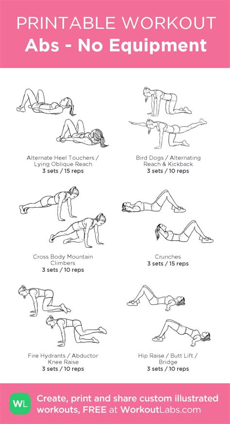 abs no equipment my custom workout created at click through to download as