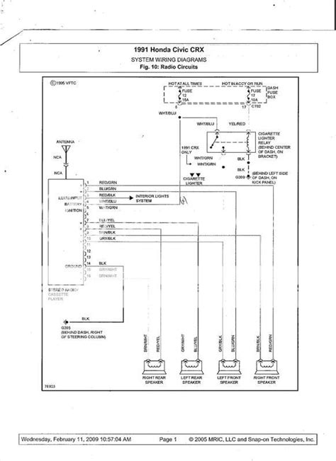 honda civic radio wiring diagram  wiring diagram sample