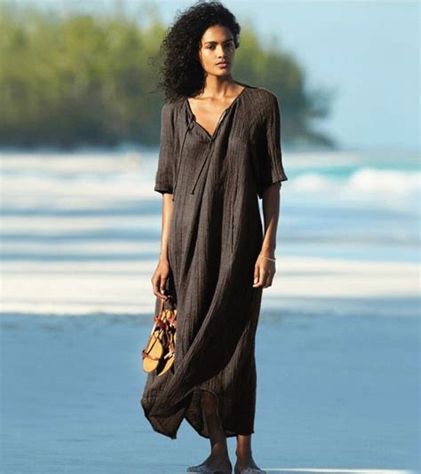 Plus Size Black Beach Cover Up Salidas De Playa Para Mujer