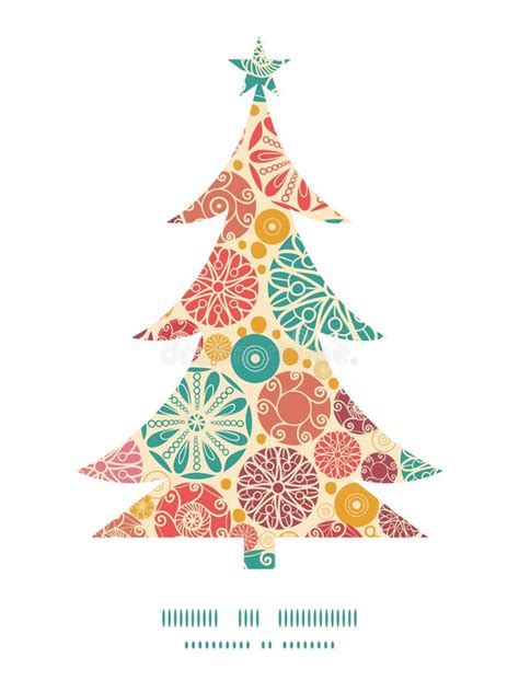 Árvore De Natal Decorativa Abstrata Dos Círculos Do Vetor Ilustração Do