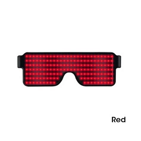 luminous led glasses light  glow flashing sunglasses eyewear  modes  nightclub party red
